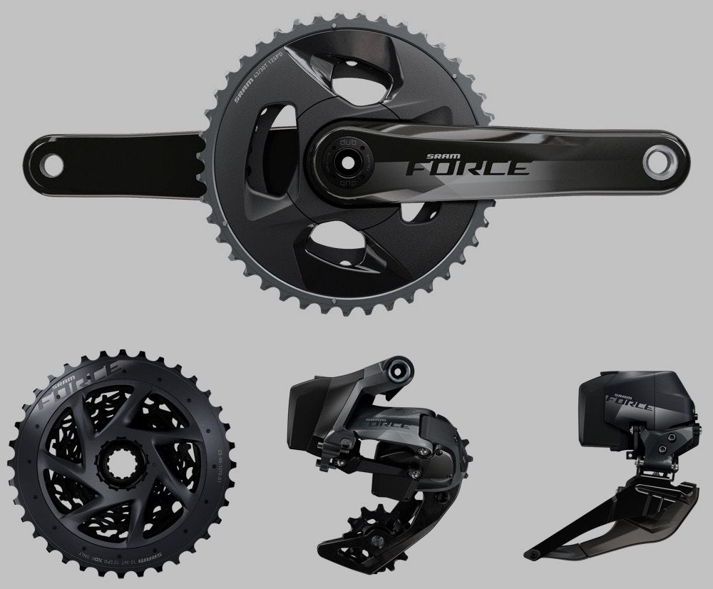 Force AXS eTap for gravel cassette new WIDE parts grey